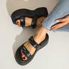 Sandalias de Tacón Alto con Suela Gruesa para Mujer, Ropa Exterior de Verano 2025 Nuevas Sandalias de Plataforma con Tacón de Cuña Estilo Hada, Talla Grande