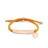 Pulseira Personalizada Logo de Publicidade Transfronteiriça Personalizado Multicolorida Pequena Redonda Arco-Íris Presente de Feriado Aço Titânio Gravação Pulseira Trançada