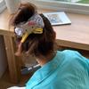 Nova Faixa de Cabelo Labubu Cabeça de Gato Kt Faixa de Cabelo Intestino Listrado Estilo Coreano Fofo Acessórios de Cabelo Femininos Simples