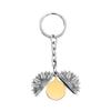 Llavero transfronterizo en stock girasol en blanco material para impresión láser a color regalo festivo letras llavero de metal