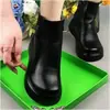 Botas Martin de piel suave para mujer, nuevo estilo de invierno 2026, versátiles, punta redonda, suela gruesa, forradas de felpa, cálidas, botines, botas cálidas de algodón