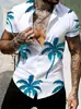 Camisa de manga corta estampada para hombre de verano transfronteriza, camisa casual hawaiana para vacaciones
