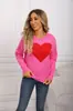 Nuevo Suéter de Punto para Mujer 2026 Nuevo Estilo Estilo Perezoso Rosa Suave Forma de Corazón Holgado Ropa Exterior Otoño e Invierno Top de Punto
