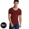 Camiseta de Manga Corta Sin Costuras de Seda de Hielo para Hombre Verano Delgada Ajustada Top Deportivo Juvenil Elástico Fitness Secado Rápido Ropa