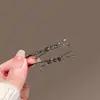 Exquisita Horquilla Coreana para Mujer, Pinza para el Cabello con Forma de Cruz de Aspecto de Alta Gama, Pinza Lateral con Pedrería, Elegante Pinza para el Flequillo, Par de Pinzas