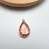 Accesorios Transfronterizos para Manualidades Flor de Garra Chapada en Oro Cobre Cristal de Color Gota de Agua Colgante Pendientes Anillo Collar Pasador Ropa