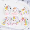 Accesorios diy de resina unicornio de dibujos animados pegamento crema parche para funda de teléfono accesorios para el cabello de niños material de decoración pegatina para refrigerador