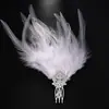 Diadema de Plumas Gatsby Más Vendida de Amazon Estilo Europeo y Americano Tocado de Borlas de Pedrería Accesorios para Actuaciones en Escenario Tocado