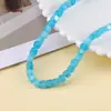 Cuentas Cuadradas de Ágata de 5.5*5.5mm con Color Añadido Piedra Natural Cuentas Sueltas Hechas a Mano para Manualidades de Cuentas Materiales de Cristal Aguamarina