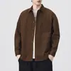 Ropa para Hombre Fengshe / Nueva Camisa Casual Holgada de Manga Larga Estilo Retro Japonés para Primavera y Otoño Chaqueta de Trabajo Americana