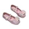 Zapatos de Princesa de Dibujos Animados para Niñas 2025 Verano Nuevos Zapatos de Cuero Pequeños de Suela Blanda para Niños Zapatos de Cristal con Lentejuelas para Actuación de Niñas Pequeñas