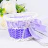 Cesta de Flores Mini Rattan Tecida à Mão de Bambu Cesta de Flores de Plástico Arranjo de Flores Cesta de Flores Tecida Artificial Vaso de Flores Falso Flor