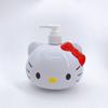 Garrafa de desenho animado KT gato em forma de cabeça push-type banho garrafa shampoo desinfetante para as mãos detergente garrafa de armazenamento 450ml