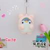 Lindo colgante de transformación de Pingüino Pequeño con energía positiva, corazón de niña, muñeco de peluche, llavero creativo para coche, adornos para mochila escolar