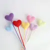 Flores Coloridas em Forma de Coração Crochê Feitas à Mão Acabadas, Flores Decorativas Realistas em Forma de Coração Tecidas com Fio, Presentes de Decoração para Casa Atacado