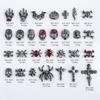 Accesorios de bricolaje para Halloween, arte de uñas, joyería de aleación, viento oscuro, araña, calavera, murciélago, cruz, arte de uñas, adornos de diamantes