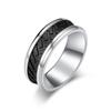 Anillo de Banda de Rodadura Creativo de Moda Nueva para Hombre, Anillo Retro de Oro con Diseño de Banda de Rodadura para Hombre