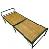Cama de Ferro, Cama Dobrável, Cama Auxiliar, Cama de Obra, Cama Simples de Casal, Cama de Solteiro para Quarto de Aluguel Adulto, Cama de Bambu para Intervalo