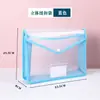 Bolsa para documentos transparente de botón a presión engrosada de fábrica directa con acabado de borde, bolsa de archivo de oficina PP impermeable y a prueba de polvo