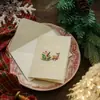 Tarjetas de felicitación navideñas vintage con estampado dorado, tarjetas de bendición festiva en inglés, tarjetas de decoración de regalos de Nochebuena, disponibles para venta al por mayor