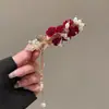 Acessórios de Ano Novo, Laços de Cabelo Festivos, Tiaras de Cabelo Exclusivas, Acessórios de Cabeça, Série Vermelha Outono e Inverno, Presilhas de Cabelo Estilo Chinês, Pentes de Cabelo Femininos, Ornamentos de Cabelo