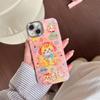 Funda de Pintura al Óleo con Pedrería de Luz Azul de Dibujos Animados para Perros y Gatos Manzana 15 Funda para Teléfono Móvil iPhone16promax Resistente a Caídas 14 Soporte