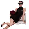 Qinghe 6D Aceite de Caballo Seda Negra Cheongsam Estilo Chino Falda Bodycon Brillante Sedosa Medias Sexys Ropa de Dormir Lencería Erótica Entrepierna Abierta