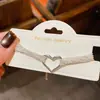 Pulsera de Corazón con Lazo de Circonita Estilo Coreano, Dulce y Elegante, Exquisita y Versátil, Joyería de Lujo Ligero y de Alta Gama