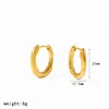 Aretes de Clip para Oreja Irregulares, Modernos y Únicos, de Acero Inoxidable Chapado en Oro de 18 Quilates, Versátiles, Simples, Aros de Acero de Titanio para Mujeres
