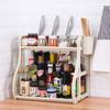 Estante para condimentos, estante de almacenamiento de cocina, estante para condimentos sin perforaciones, estante de almacenamiento, palillos, cuchillos, suministros de plástico para el hogar