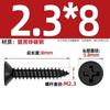 Tornillos Autoperforantes de Cabeza Plana Cruz Negra Endurecida Ka Tornillos Pequeños de Cabeza Avellanada M1M1.2M1.7M2M2.6M3M4Mm