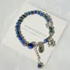 Pulsera de Cerámica Jingdezhen Nueva Pulsera de Cerámica China Joyería Estudiante Estilo Tíbet Cuerda Trenzada a Mano Puesto Regalo para Estudiante