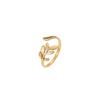 Yiwu Pequenas Mercadorias Estilo Simples Moda Joias Personalizadas Aço Inoxidável Banhado a Ouro 18K Anel Nicho Joias de Alta Qualidade