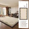 Alfombra de sala de estar de nuevo estilo, lujo ligero y de alta gama, color verde, con diseño retro y lindo, fácil de limpiar y resistente a las manchas, adecuada para dormitorios