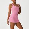 Novo Conjunto de Yoga Justo de Secagem Rápida Nude da Amazon Roupa de Fitness Emagrecedora Calça Esportiva de Corrida Conjunto para Mulheres