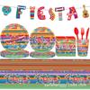 Canival do Novo México tema de carnaval copo de papel toalha prato de papel guardanapo conjunto de louça de festa decoração