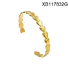 Pulseira de Titânio Personalizada Estilo Europeu e Americano Banhada a Ouro 18K Borboleta Aberta Simples Moderna Estilo Feminino Atacado