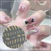 Pegatinas para Uñas Iridescentes con Patrón Irregular Dorado y Plateado Textura de Polvo de Espejo Mágico Pegatinas para Uñas Tridimensionales Holográficas de Estampado en Caliente Deslumbrante