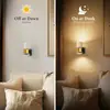 Mini Luminária de Mesa GY211 de Luxo, Cilindro de Bolhas em Acrílico com Design de Faixa Dourada, Luminária de Cabeceira com Sensor Ambiente, Modelo de Tomada