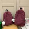 Mochila Ligera Simple de Color Sólido Casual Combinable para Estudiante Universitario Bolsa de Clase Mochila Escolar Estilo para Salidas de Mujeres Mochila para Estudiante de Secundaria
