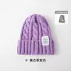 Gorro de Lana Trenzada Estilo Japonés de Color Sólido para Mujer Estilo Coreano Otoño/Invierno Estudiante Cálido Protección para las Orejas Gorro Tejido para Pareja Combinación con Todo Gorro para el Frío