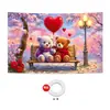 Ambiente Romántico Transfronterizo Parejas Decoración Fotográfica para Fiestas de Alto Nivel Día de San Valentín Bandera de Garaje Banner Tela de Fondo