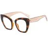395 gafas de nuevo estilo personalizadas de moda ojo de gato lente plana para hombre y mujer anti-luz azul marco completo de PC gafas de exportación europeas y americanas