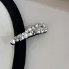 Pinza para el pelo coreana de nuevo estilo, lujo ligero, con letras y pedrería, accesorio de pinza lateral moderno y dulce