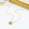 Colar de Coração Multi-Uso Transfronteiriço para Mulheres Design de Nicho Chinc Elegante Trevo de Quatro Folhas Bijuteria da Moda Atacado
