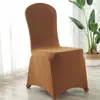 Exclusivo para ventas transfronterizas: Fundas de silla de color liso de cobertura total, fundas elásticas para sillas de hotel, fundas decorativas para sillas de hotel para bodas y banquetes