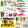 Set de Señuelos, Kit Completo de Señuelos, Cebo de Pesca, Cebo Artificial, Señuelo Duro, Minnow, Spinnerbait, Señuelo Blando, Señuelo Minnow