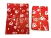 Papel de Presente Rombus Quadrado nas Cores Vermelho e Verde Natal Presente de Alto Padrão Revestido com Papel Sydney Impressão Colorida