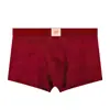 Huajielong Vermelho Grande Boxer Estampado Ano Novo Chinês Masculino Boxer Vermelho Respirável Tamanho Grande Dropshipping