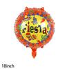 Globos de Película de Aluminio para Fiesta de Carnaval al por Mayor Bandera Mexicana Alpaca FIESTA Tema de Carnaval Globos de Diseño